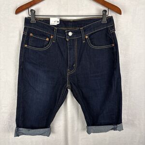 Levi's 511 Cut Off Denim Jean Shorts Bermuda Slim Fit Stretch Men’s Size 32 NEW